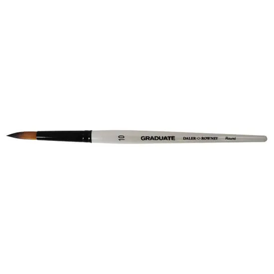 DALER ROWNEY GRADUATE SHORT HANDLE SYNTHETIC ROUND SIZE 10