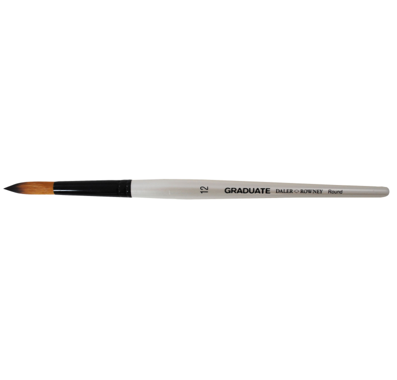 DALER ROWNEY GRADUATE SHORT HANDLE SYNTHETIC ROUND SIZE 12