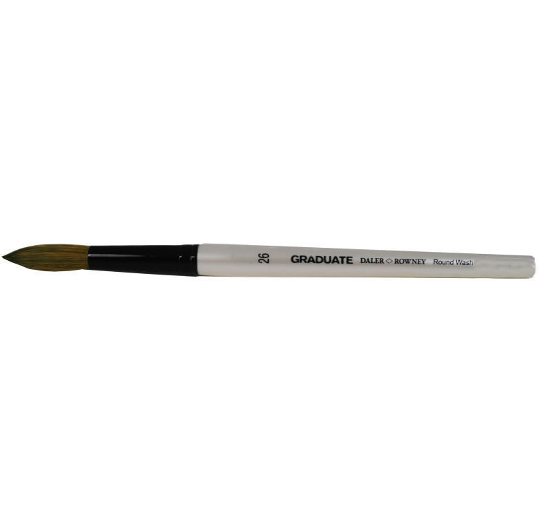 DALER ROWNEY GRADUATE SHORT HANDLE PONY/SYNTHETIC ROUND WOSH SIZE 26