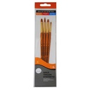 DALER ROWNEY SIMPLY GOLD TAKLON SYNTHETIC SHORT HANDLE 4PC BRUSH SET #4