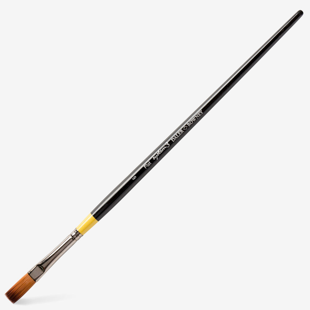 DALER ROWNEY SYSTEM3 LONG HANDLE FLAT SY44 SIZE 6