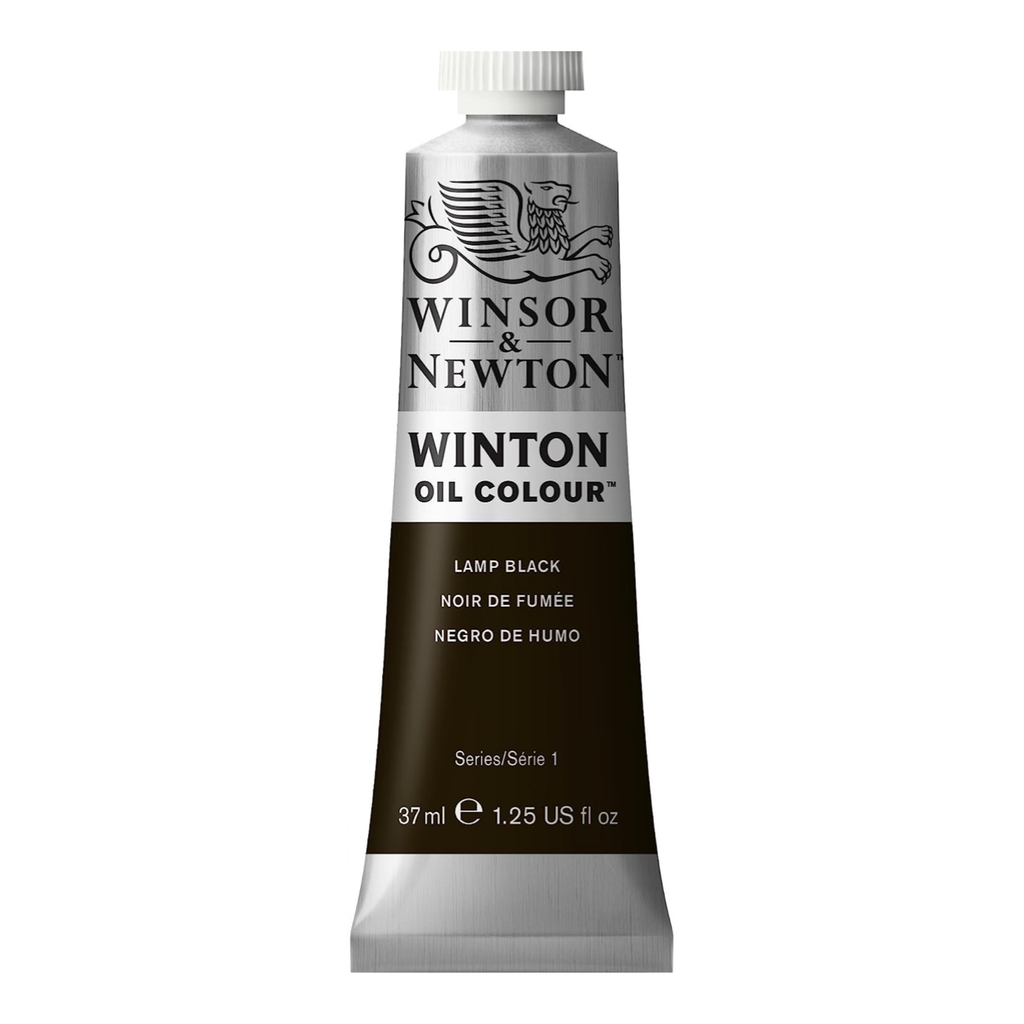 WINSOR & NEWTON WINTON OIL COLOUR 37ML TUBE LAMP BLACK