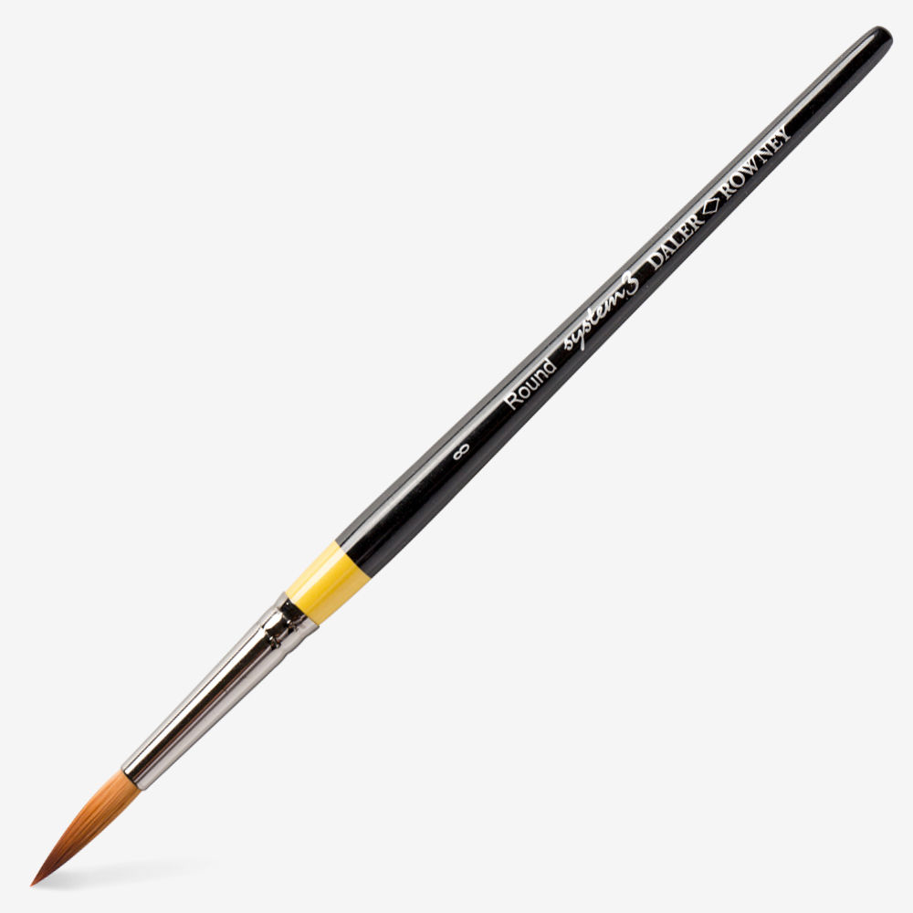 DALER ROWNEY SYSTEM3 SHORT HANDLE ROUND SY85 SIZE 8