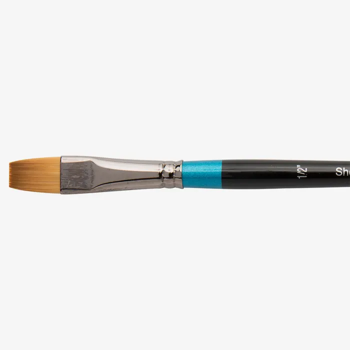 DALER ROWNEY AQUAFINE SHORT HANDLE SHORT FLAT AF55 SIZE 1/2IN