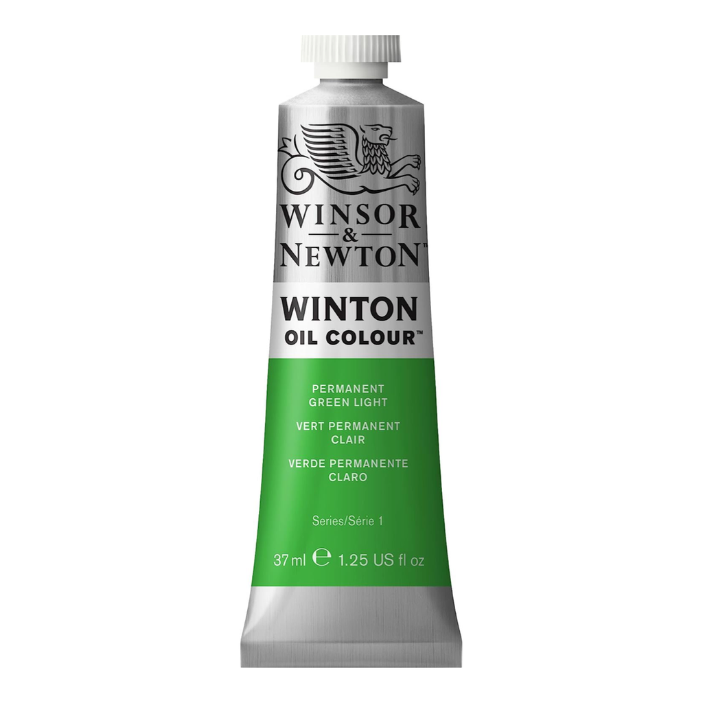 WINSOR & NEWTON WINTON OIL COLOUR 37ML TUBE PERMANENT GREEN LIGHT