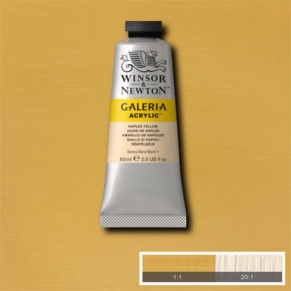 WINSOR & NEWTON GALERIA ACRYLIC COLOUR 60ML TUBE NAP YELLOW