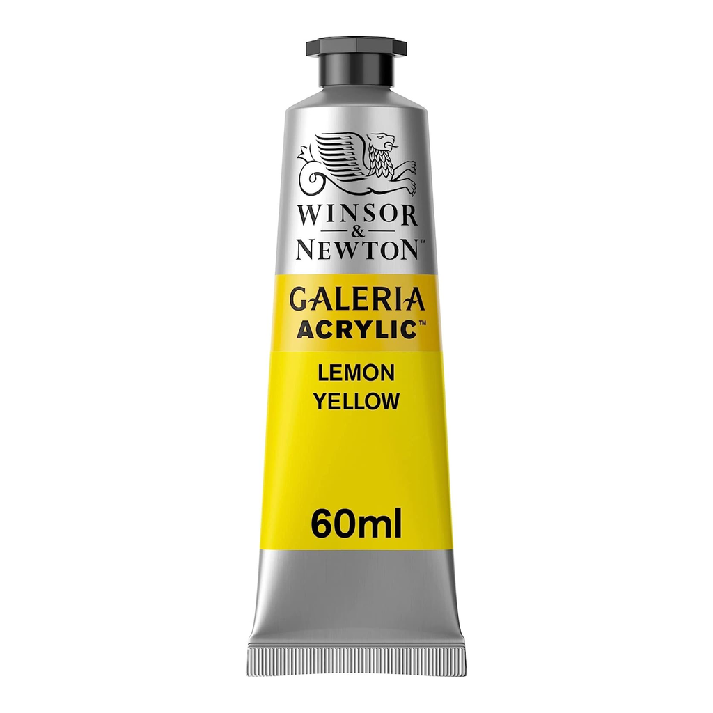 WINSOR & NEWTON GALERIA ACRYLIC COLOUR 60ML TBE LEMON YELLOW