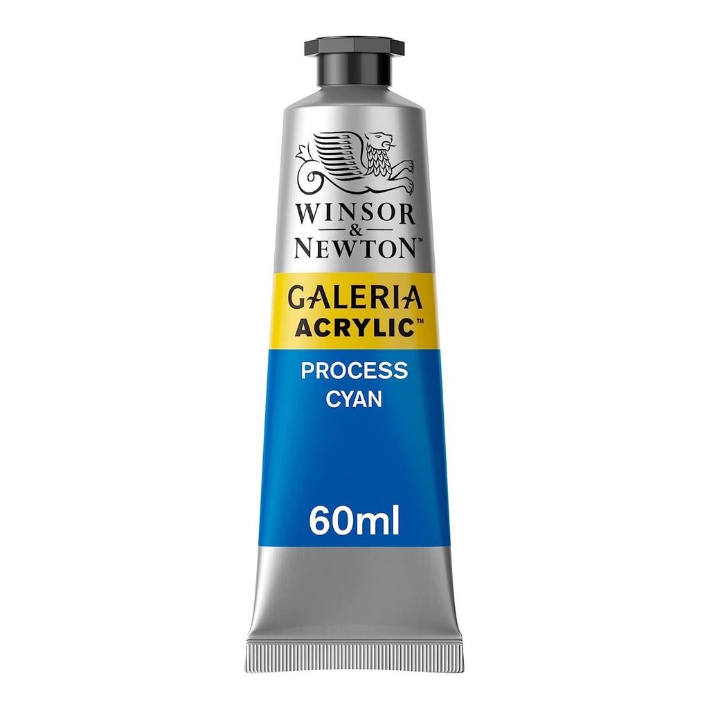 WINSOR & NEWTON GALERIA ACRYLIC COLOUR 60ML TBE PROCESS CYAN