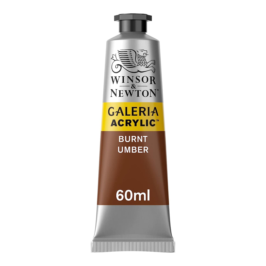 WINSOR & NEWTON GALERIA ACRYLIC COLOUR 60ML TBE BURNT UMBER