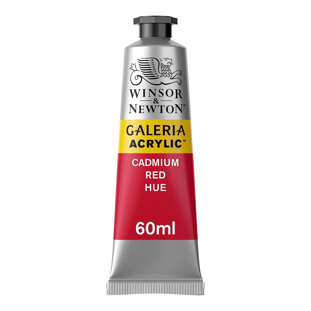 WINSOR & NEWTON GALERIA ACRYLIC COLOUR 60ML TBE CADMIUM RED HUE