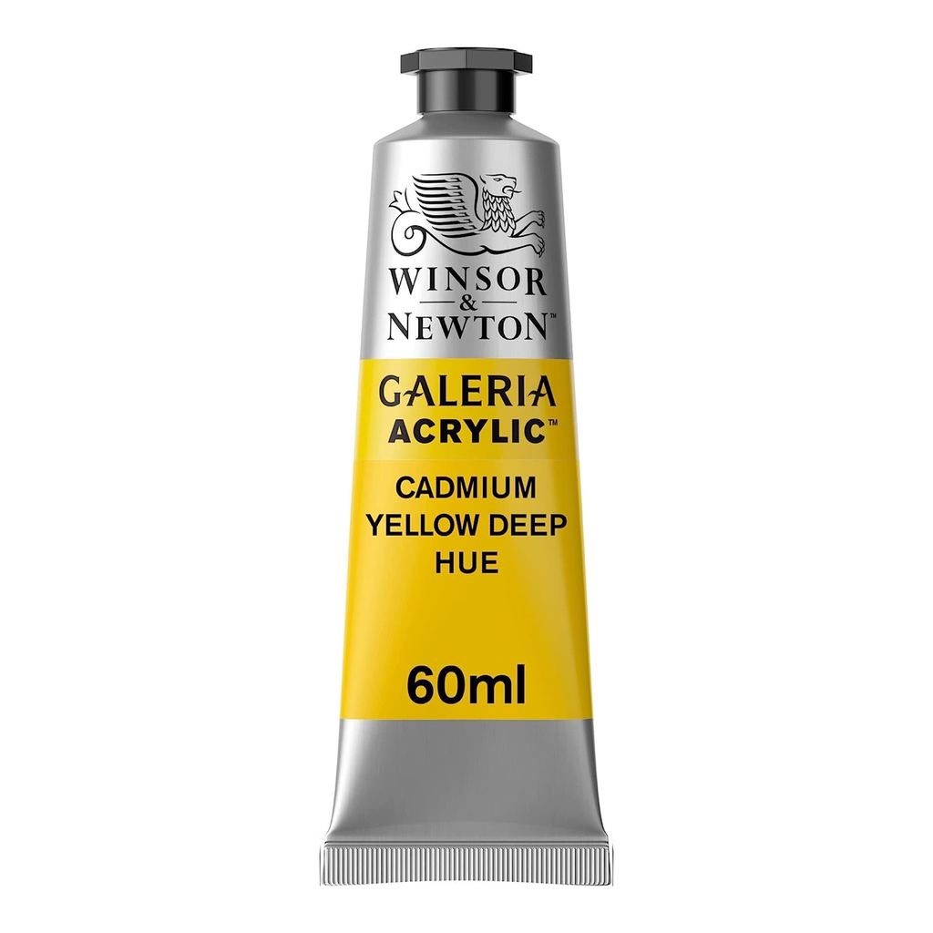 WINSOR & NEWTON GALERIA ACRYLIC COLOUR 60ML TBE CADMIUM YELLOW DEEP HUE