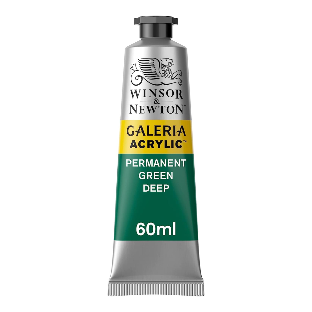 WINSOR & NEWTON GALERIA ACRYLIC COLOUR 60ML TBE PERMANENT GREEN DEEP