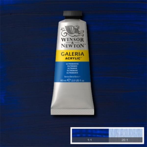 WINSOR & NEWTON GALERIA ACRYLIC COLOUR 60ML TBE ULTRAMARINE