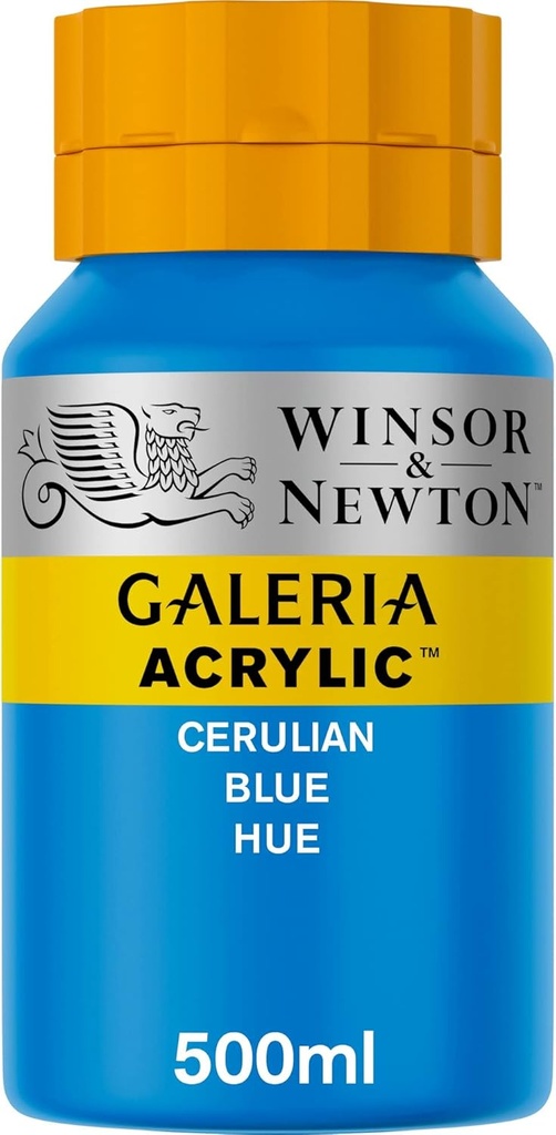 WINSOR & NEWTON GALERIA ACRYLIC COLOUR 500ML BOTTLE CERULEAN BLUE HUE 2150138