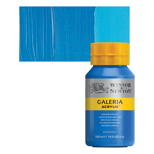 WINSOR & NEWTON GALERIA ACRYLIC COLOUR 500ML BTL CERULEAN BLUE HUE