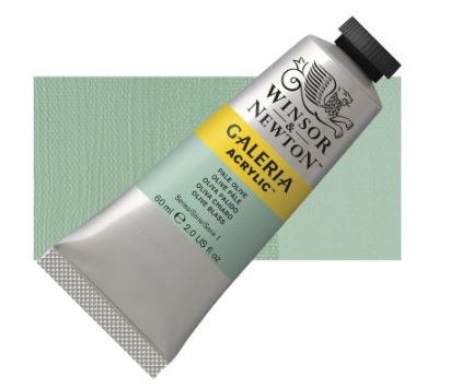 WINSOR & NEWTON GALERIA ACRYLIC COLOUR 60ML TBE PALE OLIVE