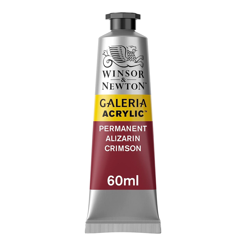 WINSOR & NEWTON GALERIA ACRYLIC COLOUR 60ML TBE PERM ALIZARIN CRIMSON