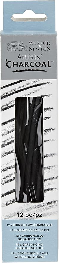 WINSOR & NEWTON WILLOW CHARCOAL THIN 12ST