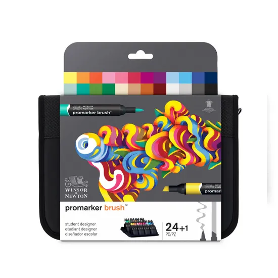 WINSOR & NEWTON PROMARKER BRUSH X 24 STUDENT DESIGNER SET 0290079