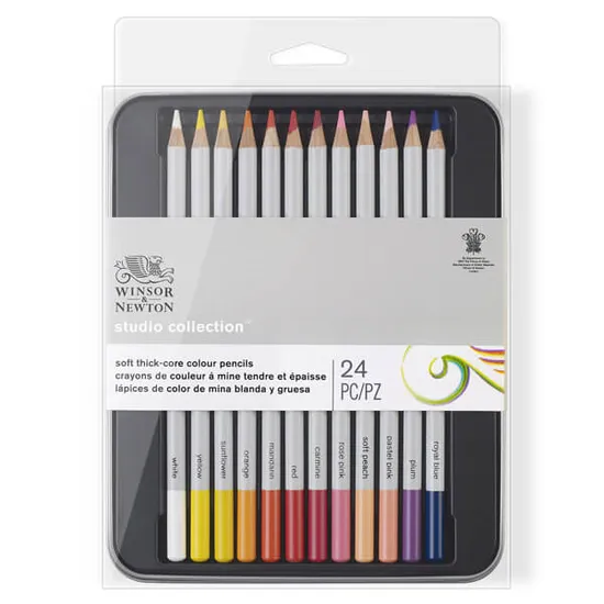 WINSOR & NEWTON PRECISION PENCIL COLOURED X24 TIN SET