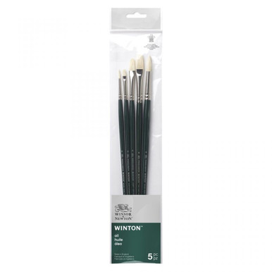 WINSOR & NEWTON WINTON BRUSH LONG HANDLE PACK OF 5 V.1 FSC 100%