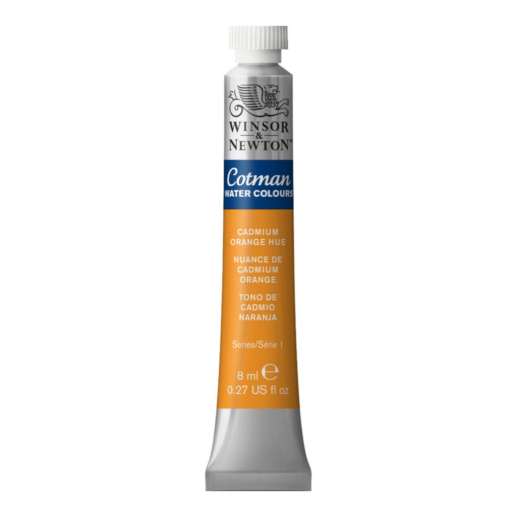 WINSOR & NEWTON COTMAN WATERCOLOUR 8ML TBE CADMIUM ORANGE HUE 