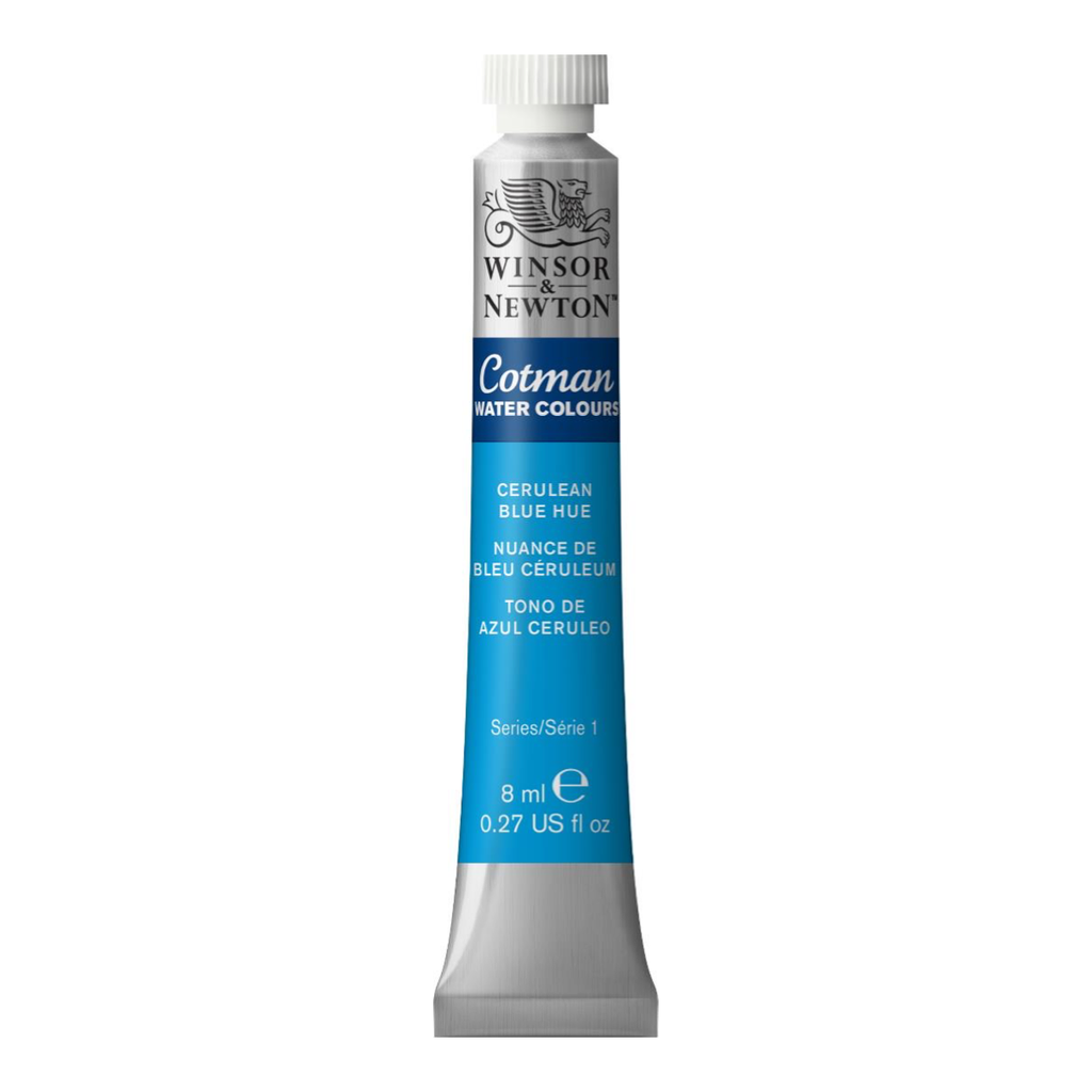 WINSOR & NEWTON COTMAN WATERCOLOUR 8ML TBE CERULEAN BLUE HUE ROW