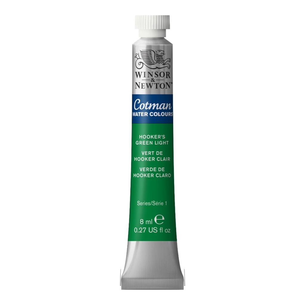 WINSOR & NEWTON COTMAN WATERCOLOUR 8ML TBE HOOKER'S GREEN LIGHT ROW