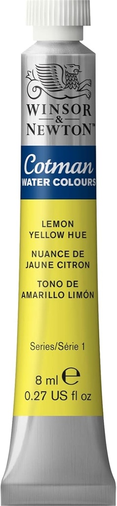 WINSOR & NEWTON COTMAN WATERCOLOUR 8ML TUBE LEMON YELLOW HUE