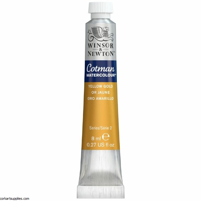 WINSOR & NEWTON COTMAN WATERCOLOUR 8ML TBE YELLOW GOLD ROW