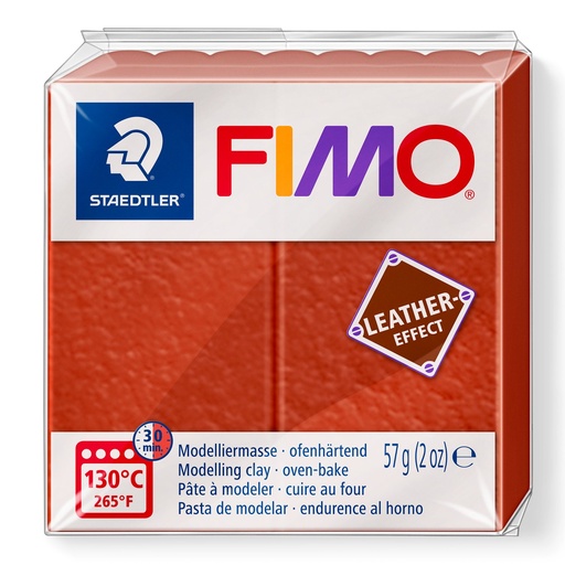 [8010-749] STAEDTLER MODELLING CLAY FIMO LEATHER EFFECT 57G RUST 8010-749