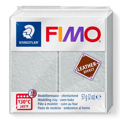 [8010-809] STAEDTLER MODELLING CLAY FIMO LEATHER EFFECT 57G DOVE GRAY 8010-809