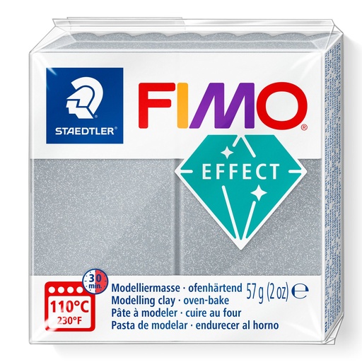 [8010-81] STAEDTLER MODELLING CLAY FIMO EFFECT 57G SILVER METALLIC 8010-81