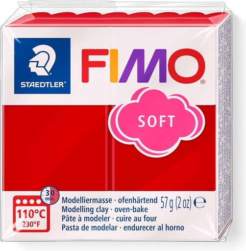 [8020-2 P] STAEDTLER MOD. CLAY FIMO SOFT CHRISTMAS RED