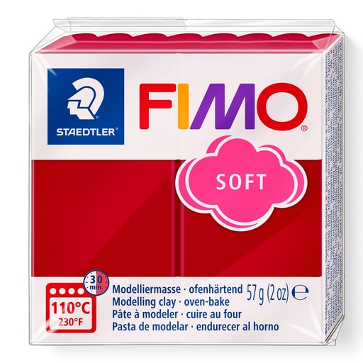 [8020-26] STAEDTLER MODELLING CLAY FIMO SOFT 57G CHERRY RED 8020-26