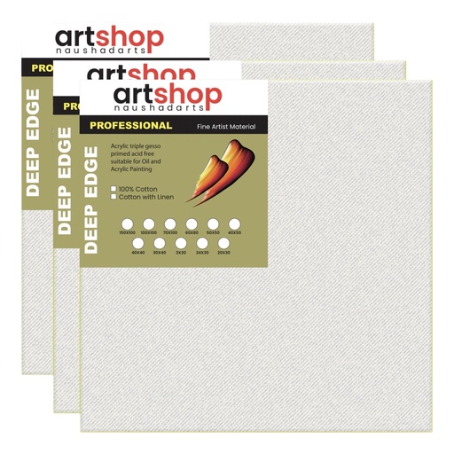 15 X 15cm Deep Edge Canvas 380g Cotton  