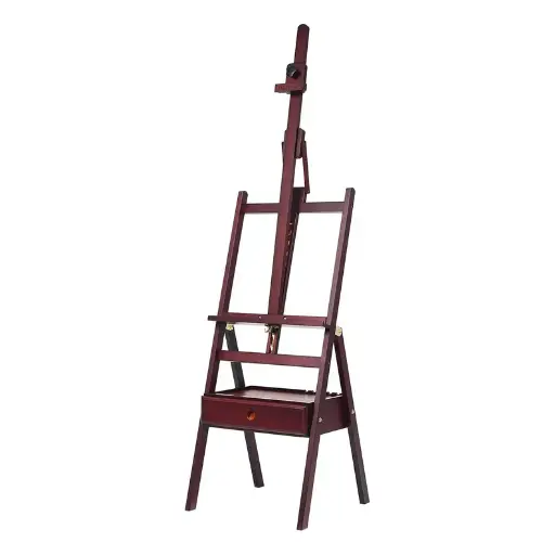 [HJ-2A-HT] Meeden Forward Tilt Floor Easel, Dark Walnut-HJ-2A