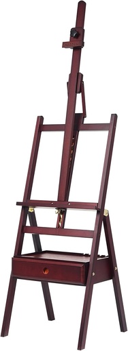 [HJ-2A-HT] Meeden Forward Tilt Floor Easel, Dark Walnut-HJ-2A