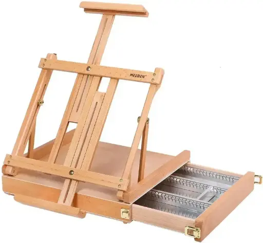 [HHEW05B] Meeden Table top wooden box drawer easel 
 
