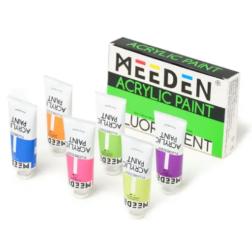 [1029] Meeden Acrylic Paint set Fluorescent 60ml (six tubes)