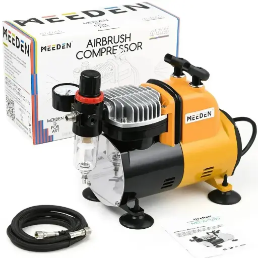 [7002] Meeden Airbrush Compressor 1/5hp Model 7002, Professional Single Piston
