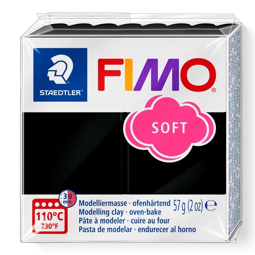[8020-9] STAEDTLER MODELLING CLAY FIMO SOFT 57G BLACK 8020-9
