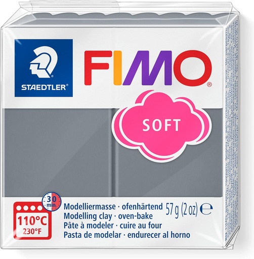 [8020-T80] STAEDTLER MODELLING CLAY FIMO SOFT 57G STORMY GREY 8020-T80