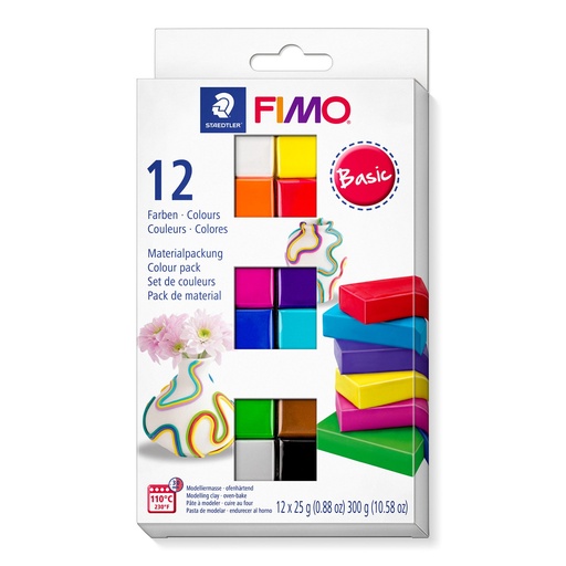 [8023 C12-1] STAEDTLER SET MODELLING CLAY FIMO SOFT MATERIAL PACKING BASIC 8023 C12-1