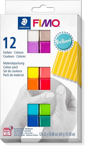 [8023 C12-2] STAEDTLER SET MODELLING CLAY FIMO SOFT MATERIAL PACKING BASIC 8023 C12-2