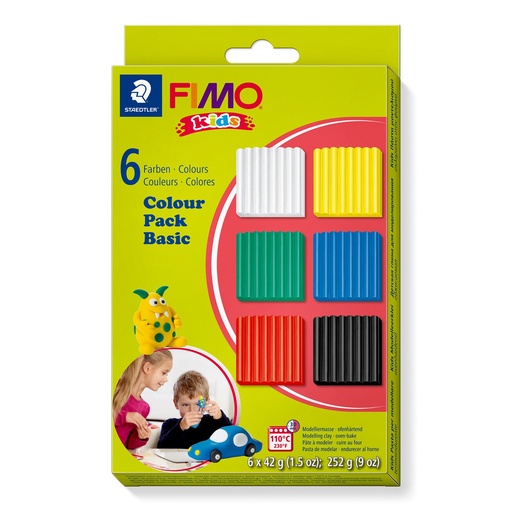 [8032 01] STAEDTLER SET MODELLING CLAY FIMO KIDS COLOUR PACK BASIC 8032 01