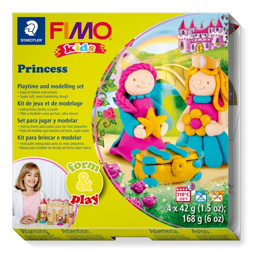 [8034 06 LZ] STAEDTLER SET MODELLING CLAY FIMO KIDS F0RM& PLAY PRINCES 8034 06 LZ