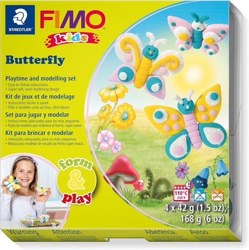 [8034 10 LZ] STAEDTLER SET MOD. CLAY FIMO KIDS F&P BUTTERF