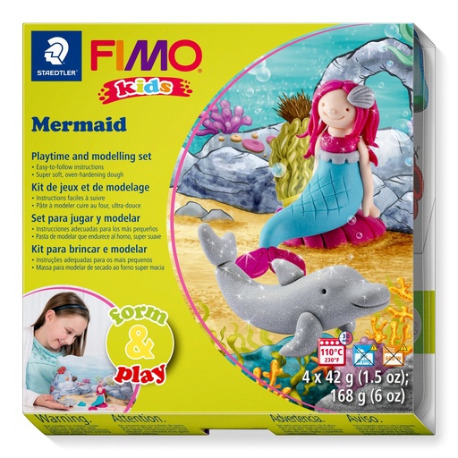 [8034 12 LZ] STAEDTLER SET MODELLING CLAY FIMO KIDS FORM & PLAY MERMAID 8034 12 LZ