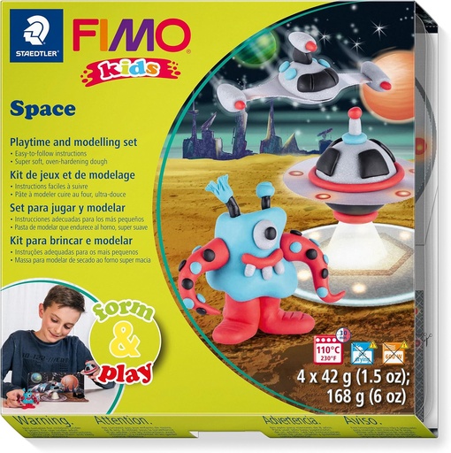 [8034 17 LY] STAEDTLER SET MOD. CLAY FIMO KIDS F&P SPACE